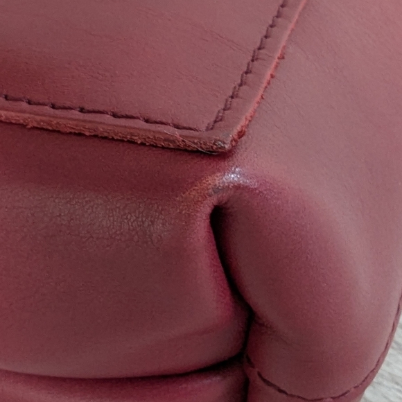 Portland Leather Mini Crossbody Tote in Berry Good - Picture 10 of 14